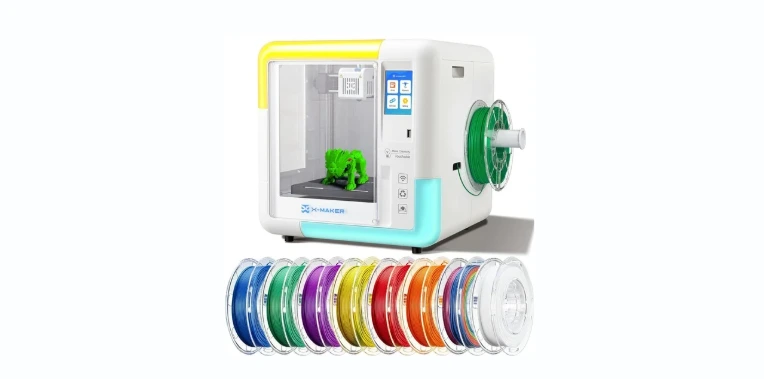 AOSEED X-Maker 3D Printer for Kids and Beginners, Fully Assembled High-Speed 3D Printer with 8 PLA Filament Set