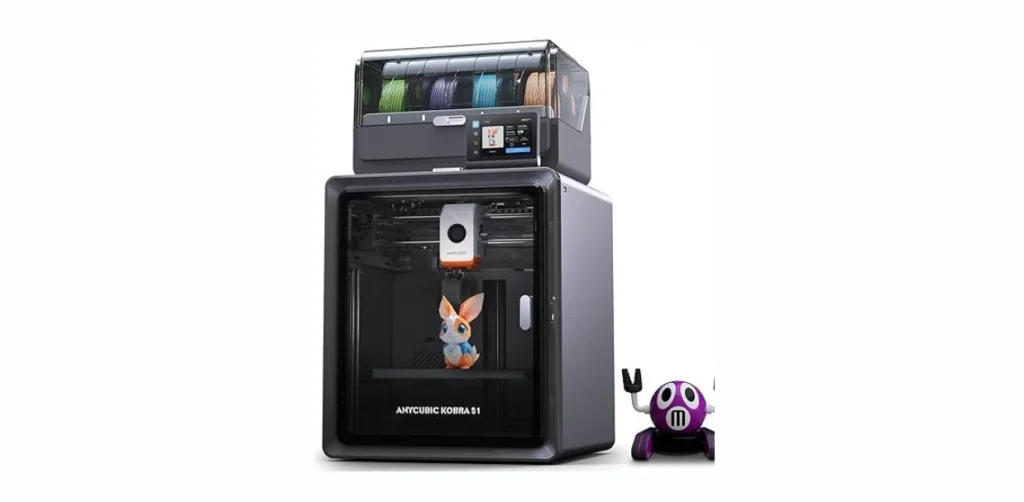Anycubic Kobra S1 Combo 3D Printer, 4 Stunning Multicolor with Anycubic ACE PRO