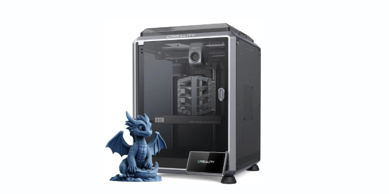 Creality K1C 3D Printer Up to 600mm-s Fast Speed, Reliable Carbon Fiber Printing, Anti-Vibration Design, Auto Calibration for Leveling