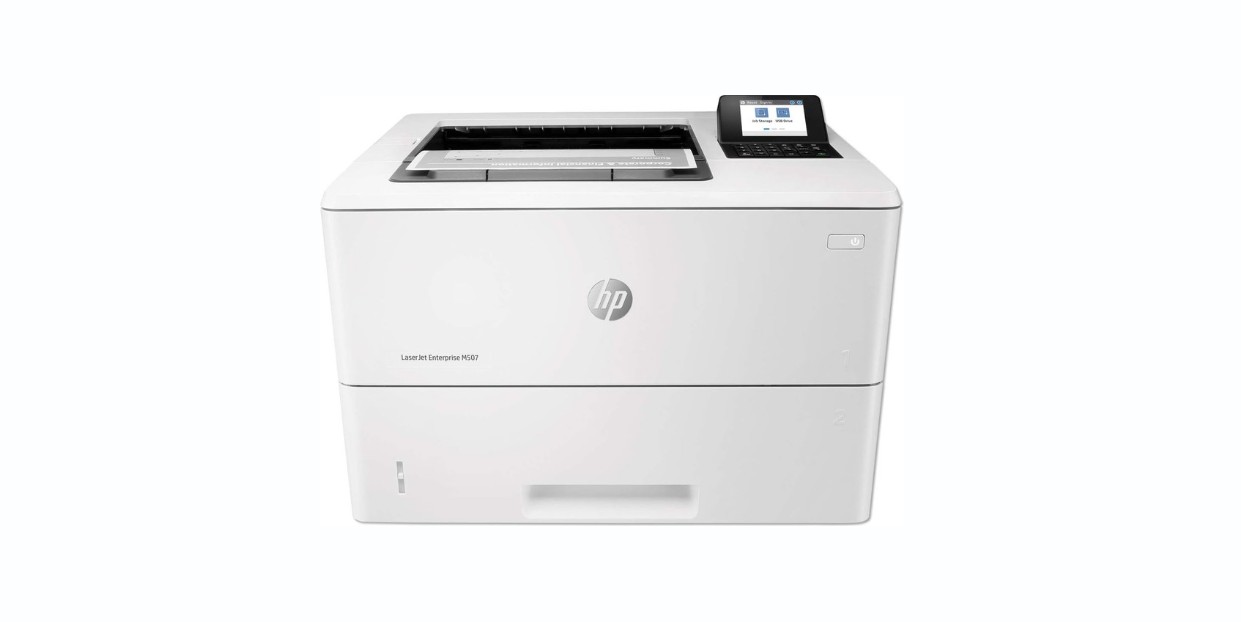HP LaserJet Enterprise M507n Monochrome Printer with built-in Ethernet (1PV86A), White