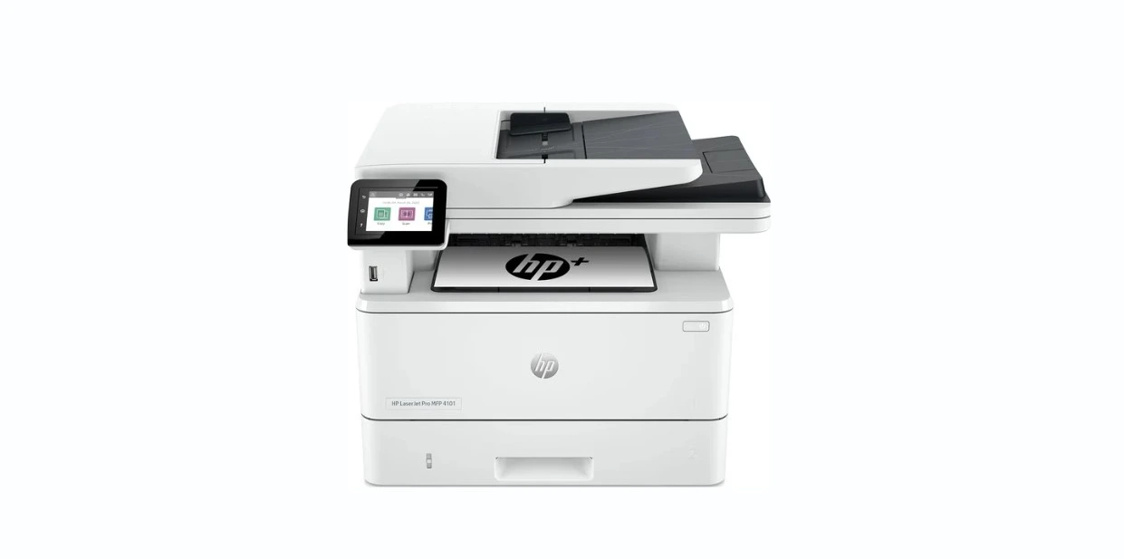 HP LaserJet Pro MFP 4101fdwe Wireless Black & White Monochrome Printer with HP Smart Office Features and Fax