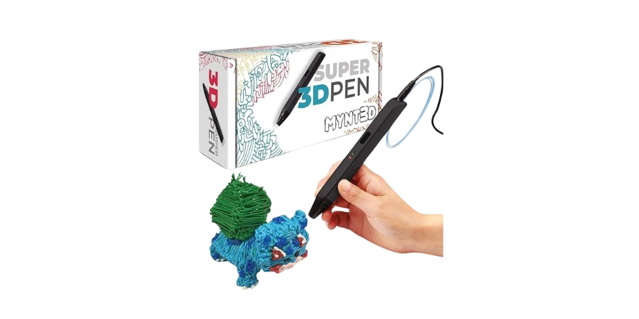 MYNT3D Super 3D Pen, 1.75mm ABS and PLA Compatible 3D Printing Pen