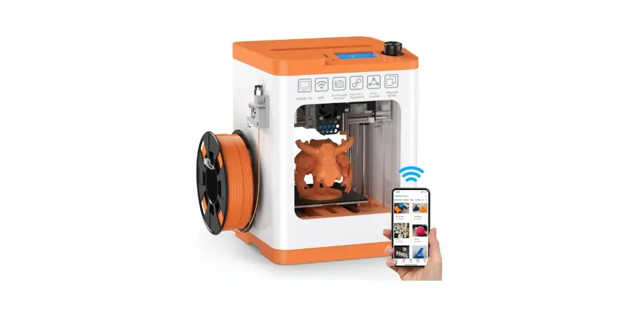 Upgraded Tina2S 3D Printer, HEPHI3D 3D Printers WiFi Cloud Printing Auto Bed Leveling