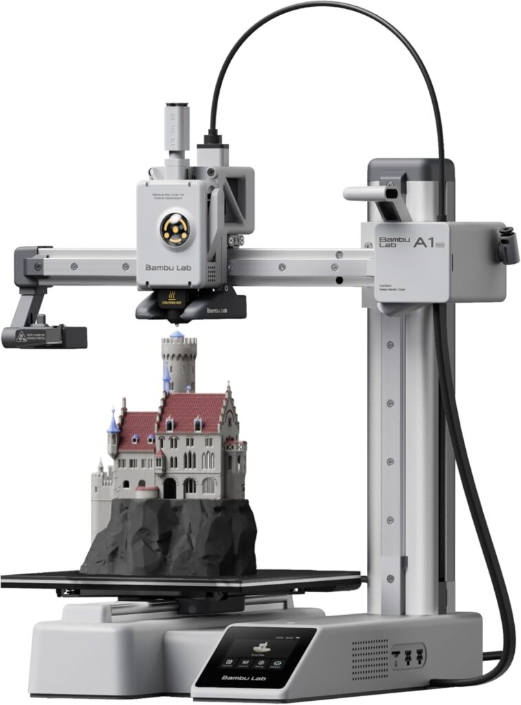 Bambu Lab A1 Mini 3D Printer, Support Multi-Color 3D Printing, Set Up in 20 Mins, High Speed Precision, Full-Auto Calibration Active Flow Rate Compensation, ≤48 dB Quiet FDM 3D Printers