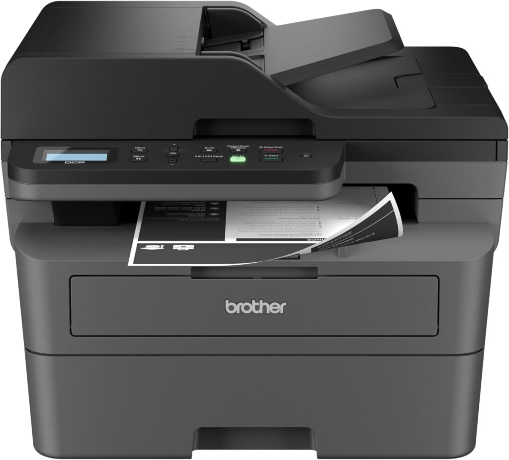 Brother DCP-L2640DW Wireless Compact Monochrome Multi-Function Laser Printer with Copy and Scan, Duplex, Mobile, Black  White | Includes Refresh Subscription Trial(1), Works with Alexa