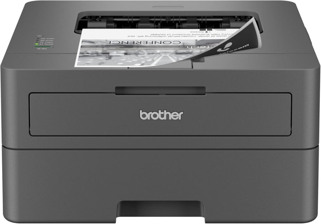 Brother HL-L2400D Compact Monochrome Laser Printer, USB Required (Cable not Included), Black  White Output | Includes Refresh Subscription Trial(1), (Renewed Premium)