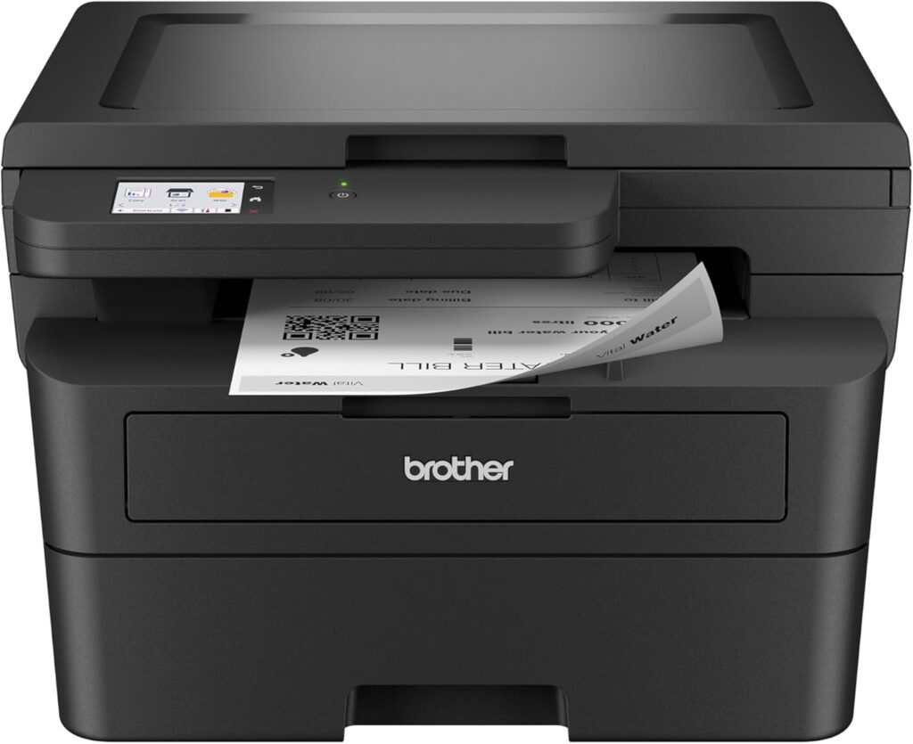 Brother HL-L2480DW Wireless Compact Monochrome Multi-Function Laser Printer with Copy and Scan, Duplex, Mobile, Black  White | Includes Refresh Subscription Trial(1), Works with Alexa