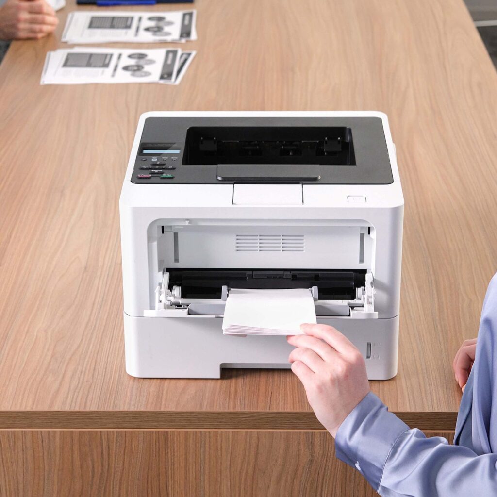 Brother HL-L5210DW Business Monochrome Laser Printer with Duplex Printing, Versatile PaperHandling, Wireless and Gigabit Ethernet Networking, and Mobile Printing, Works with Alexa
