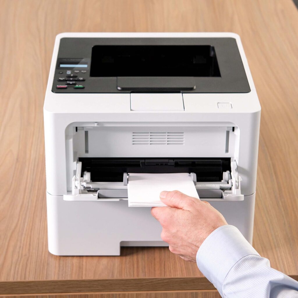 Brother HLL6210DW Business Monochrome Laser Printer with Large Paper Capacity, Wireless and Gigabit Ethernet Networking, Advanced Security Features and Mobile Printing (Renewed Premium)