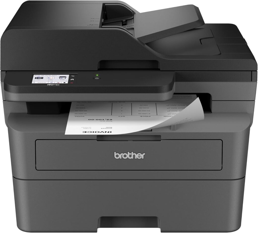 Brother MFC-L2820DW Wireless Compact Monochrome All-in-One Laser Printer with Copy, Scan and Fax, Duplex, Black  White | Includes Refresh Subscription Trial(1),(Renewed Premium)