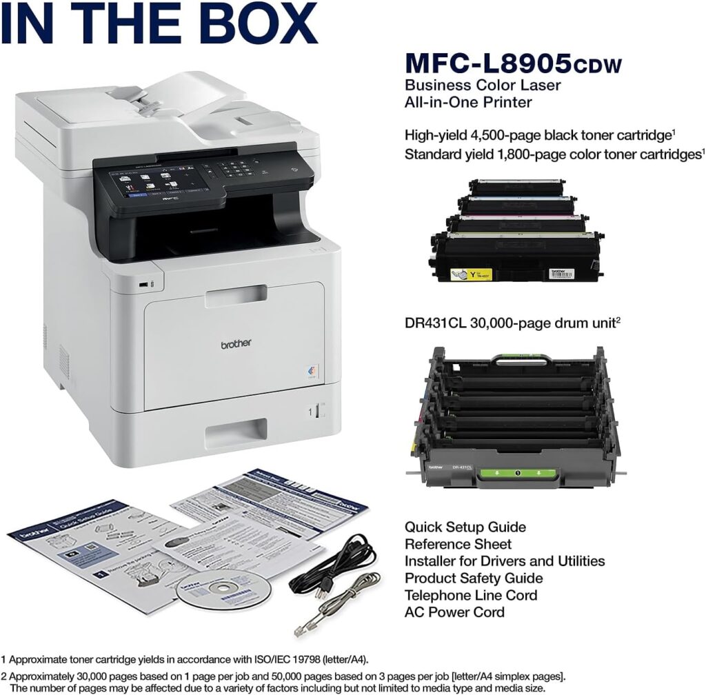 Brother MFC-L8900CDW Business Color Laser All-in-One Printer, Amazon Dash Replenishment Ready