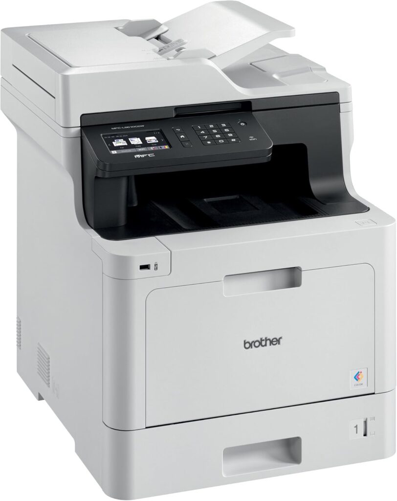 Brother Printer MFCL8610CDW Business Color Laser All-in-One with Duplex Printing and Wireless Networking, White, 21.2 x 17.1 x 20.7