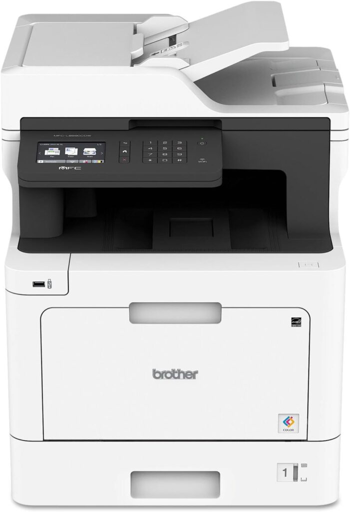 Brother Printer MFCL8610CDW Business Color Laser All-in-One with Duplex Printing and Wireless Networking, White, 21.2 x 17.1 x 20.7