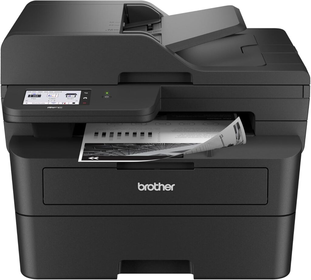 Brother Professional Laser Printer with Scanner, Wireless Duplex Printing and Scanning, Cloud-Ready 3.5 in Touchscreen for Small Business (MFC-L2900DW), Works with Alexa