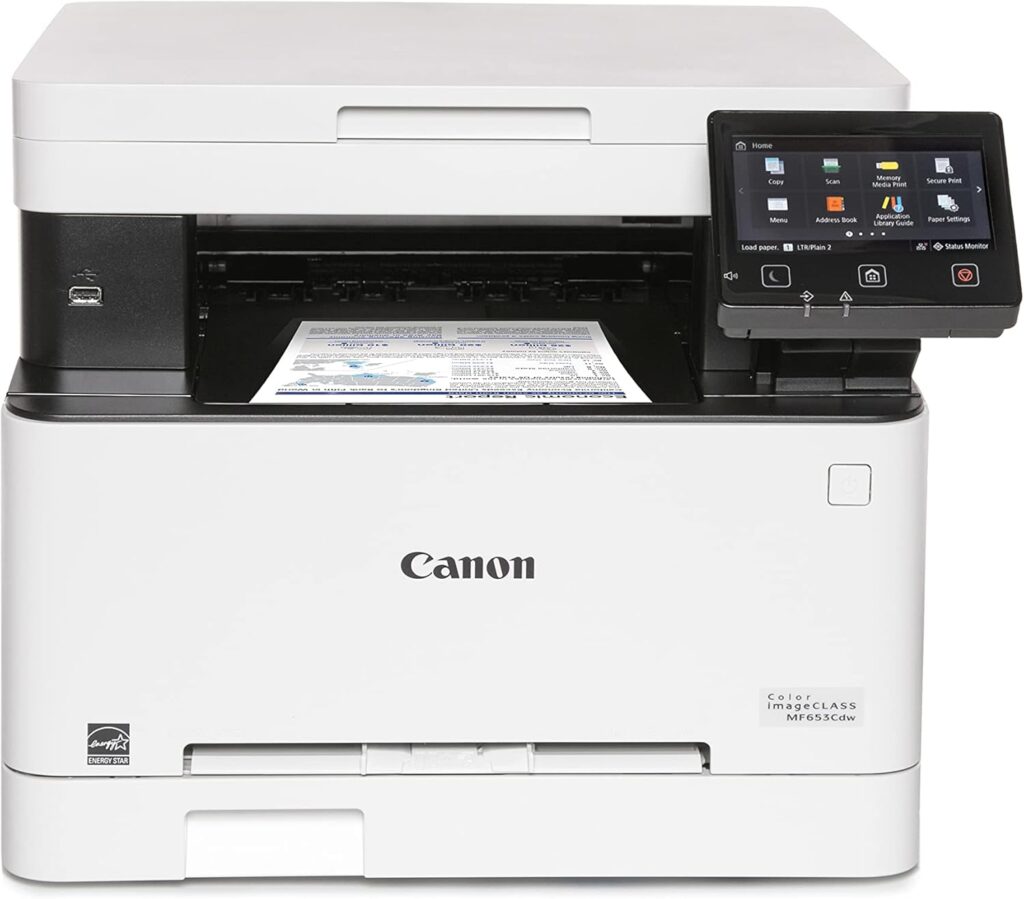 Canon Color imageCLASS MF653Cdw - Wireless Duplex Laser Printer, Multifunction with Copier, Scanner, Mobile Ready, 3 Year Limited Warranty, 22 PPM, White