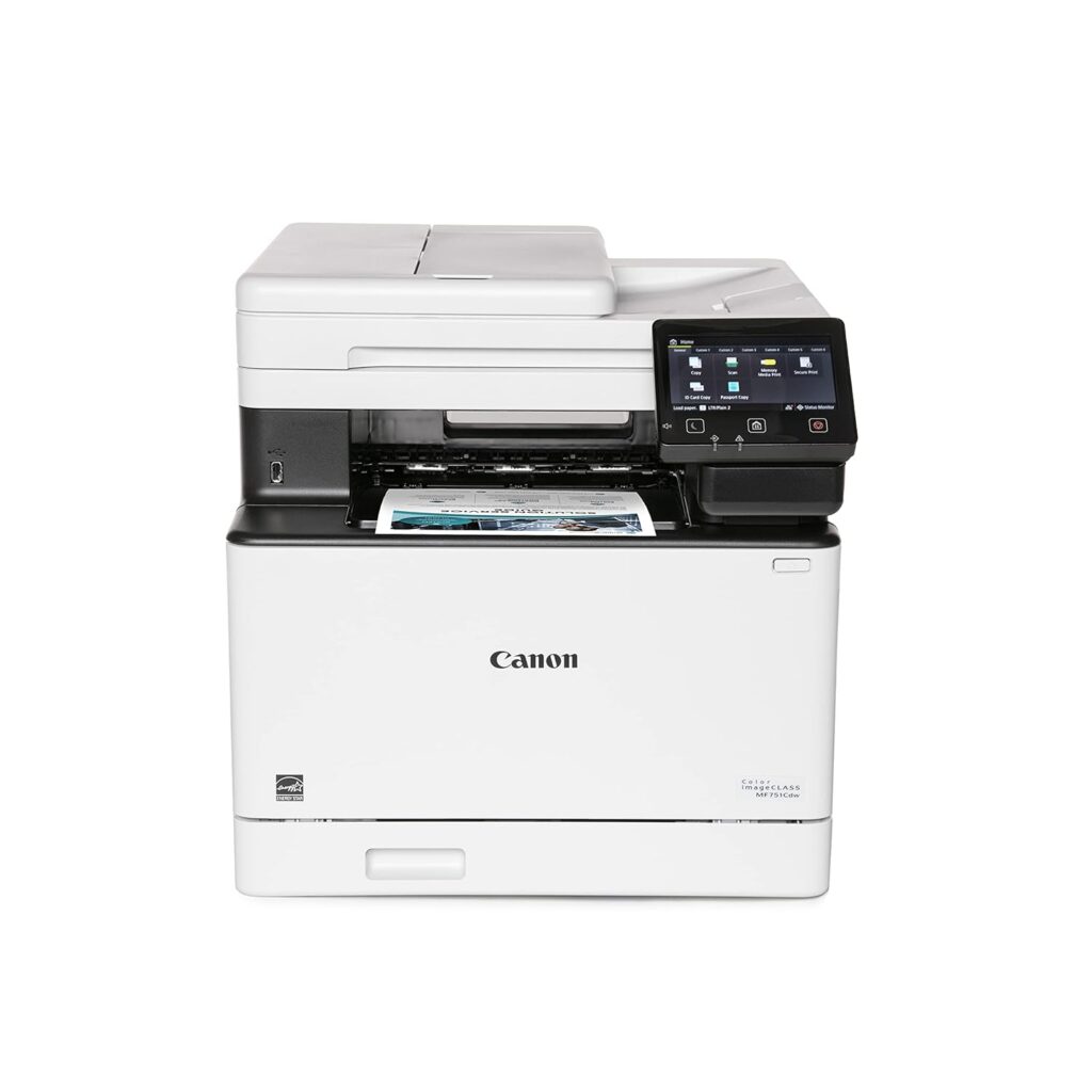 Canon Color imageCLASS MF751Cdw - Wireless Duplex Laser Printer, Multifunction with Copier, Scanner, Automatic Document Feeder, Mobile Ready, 3 Year Limited Warranty, 35 PPM, White