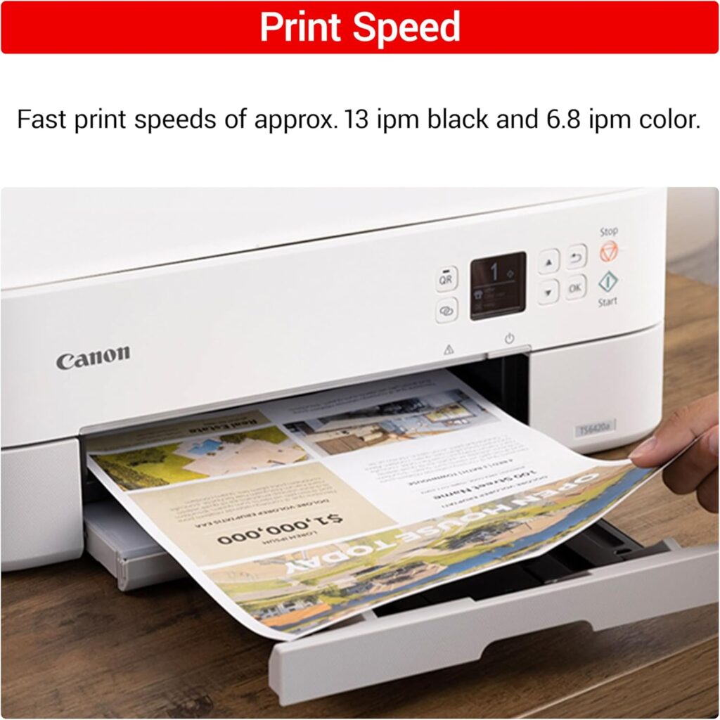 Canon PIXMA TS6420a All-in-One Wireless Inkjet Printer [Print, Copy, Scan], Works with Alexa