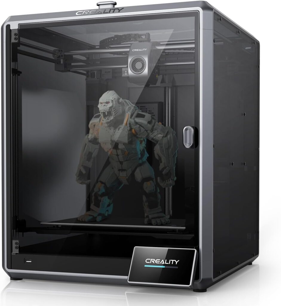 Creality K1 Max 3D Printer Smart AI Monitoring 600mm/s High-Speed Printing XY Design Auto Leveling Large Build Volume 11.81x11.81x11.81in Dual-Gear Extruder for Precise and Efficient Printing