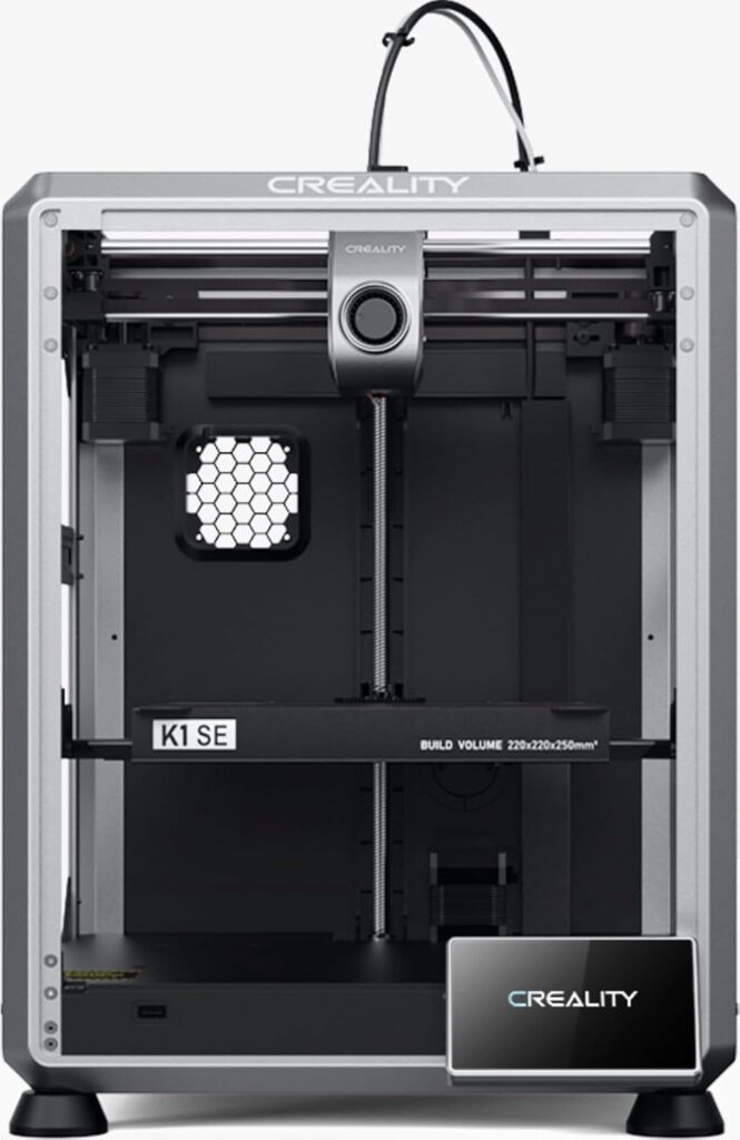 Creality K1 SE 3D Printer, 2024 New Version 600mm/s High-Speed Hands-Free Auto Leveling Flagship-Level Direct Extruder Quick-swap Tri-Metal Nozzle K1 Upgrade 3D Printer