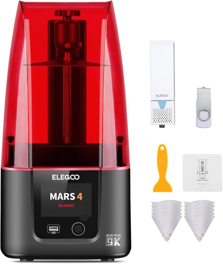 ELEGOO Mars 5 Ultra Resin 3D Printer, 9K 7 Mono LCD, High-Speed Printing 150mm/h, AI Smart Camera, WiFi-Transfer, Auto-Leveling, Printing Size of 6.04 x 3.06 x 6.49 inch