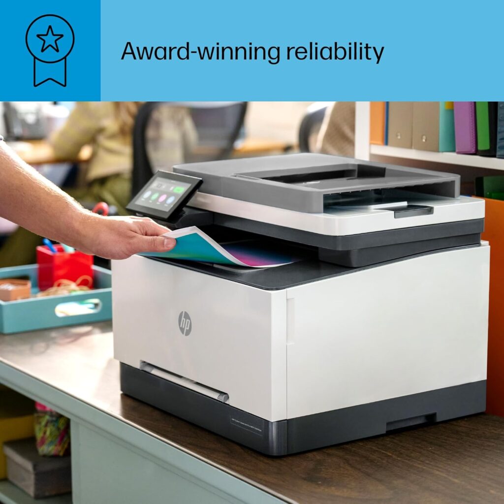 HP Color Laserjet Pro MFP 3301fdw Wireless All-in-One Color Laser Printer, Office Printer, Scanner, Copier, Fax, ADF, Duplex, Best-for-Office (499Q5F) (Renewed)