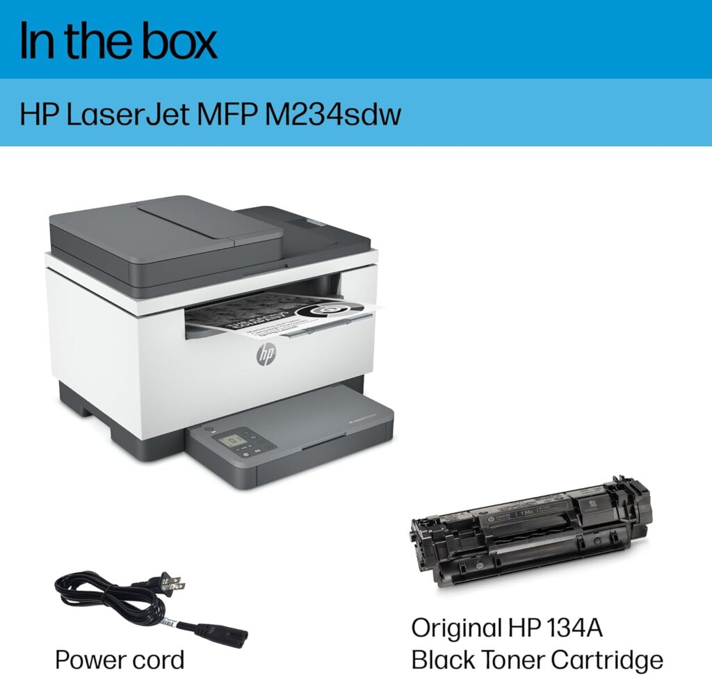 HP LaserJet MFP M234sdw Wireless Black  White Printer, Print, scan, copy, Fast speeds, Easy setup, Mobile printing, Best-for-small teams