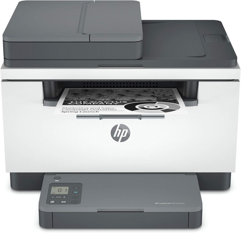 HP Laserjet MFP M234sdw Wireless Monochrome All-in-One Printer with Built-in Ethernet  Fast 2-Sided Printing, Instant Ink Ready (6GX01F) (Renewed)