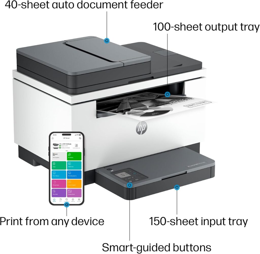 HP Laserjet MFP M235sdw All-in-One Laser Wireless Printer, Scan/Copy, Black  White, Duplex, Best for Office