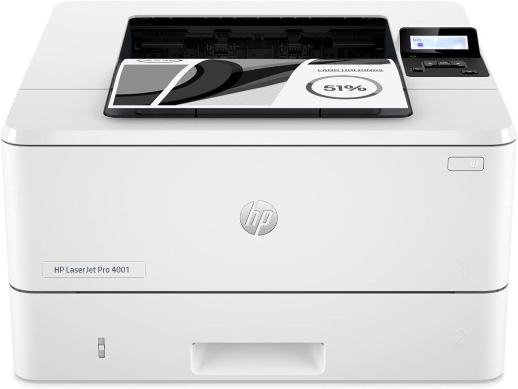 HP LaserJet Pro 4001n Black  White Printer, Print, Fast speeds, Easy setup, Mobile printing, Advanced security, USB, Ethernet Connection, Best-For-Office