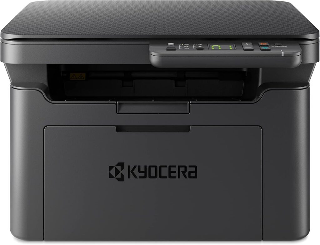 KYOCERA MA2000w Multifunctional Monochrome Laser Printer (Print/Copy/Scan), 21 ppm, Wireless  USB 2.0, 600dpi, 2 Digits LED Display, 150 Sheet Capacity, ID Card Copy, 50 Sheet Output Tray, 64MB