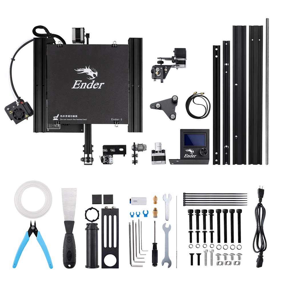 Official Creality Ender 3 3D Printer with Resume Printing, Stable Power Supply, Precise Printing, and V-Slot Rails, DIY 3D Printer, Printing Size 8.66x8.66x9.84 inches, Ideal for Mold Sample Printing
