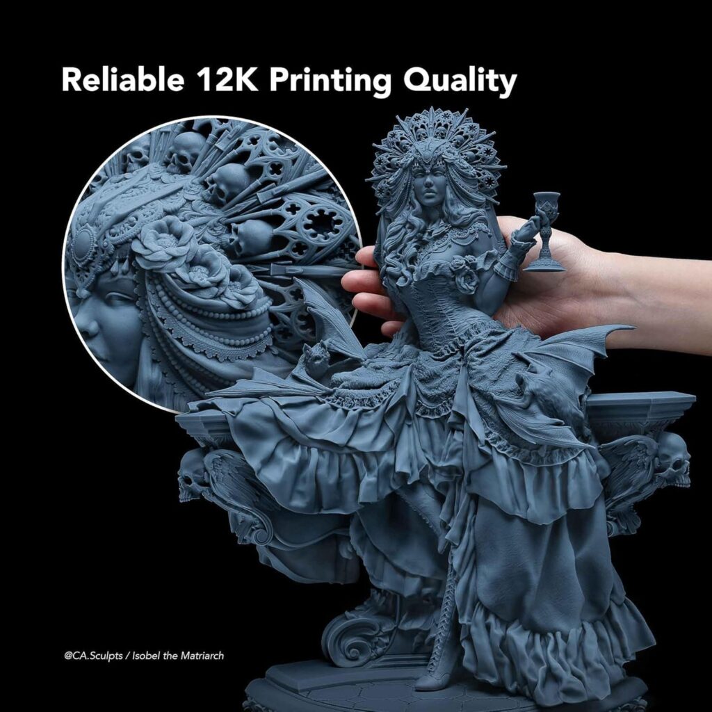 phrozen Sonic Mighty 4K LCD Resin 3D Printer, 9.3 Monochrome LCD, Tabletop 3D Resin Printer with 52µm XY Resolution, 7.9 * 4.9 * 8.7 Inch Printing Volume for Models, Miniatures and Action Figures