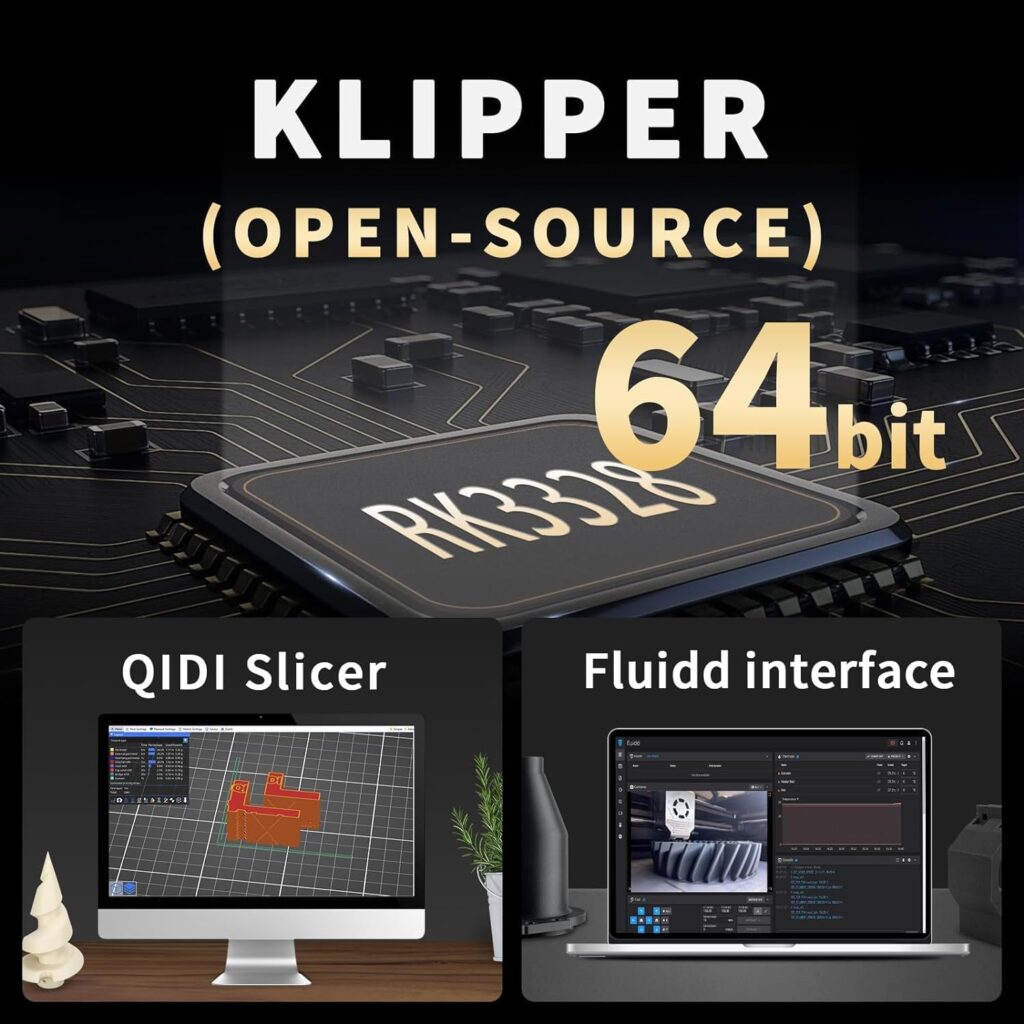 QIDI MAX3 3D Printer, High-Speed Large Size 3D Printers, 600mm/s Fast Print, Fully Auto Leveling, 65℃ Chamber Heat, All-Around  High Precision Industrial Grade, Large Printing Size 12.8×12.8×12.4