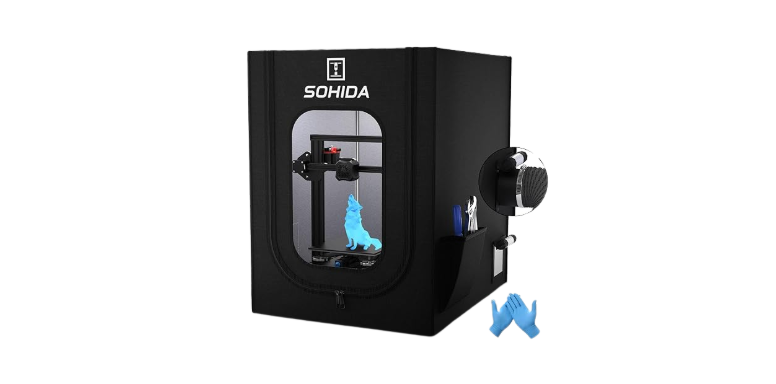 3D Printer Enclosure, Printer Cover with 72mm Exhaust Fan Port