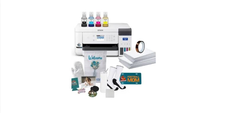 Epson SureColor F170 Dye-Sublimation Printer. Includes Full Set of Ink, User Guide, AC Power Cable, Sublimation Starter Kit