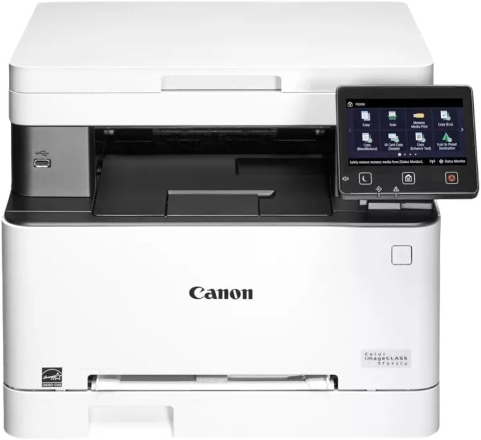 Canon Color imageCLASS MF641Cw Wireless Multifunctional Mobile Ready Laser Printer with 5-Inch Color Touchscreen and V2 Color Technology (White and Black, Renewed)