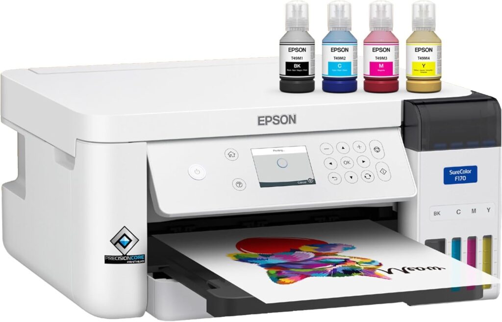 Epson SureColor F170 Dye-Sublimation Printer. Includes Full Set of Ink, User Guide,  AC Power Cable SCF170