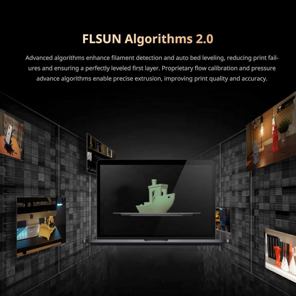 FLSUN S1 Pro 3D Printer Moving Speed Fastest 1200mm/s 20000+ mm/s²FDM Delta 3D Printer with 7 Klipper Firmware Smart Zone Heating,350℃Metal Hotend,Filament Dryer Box,Printing Size Φ320*320 * 430 mm³