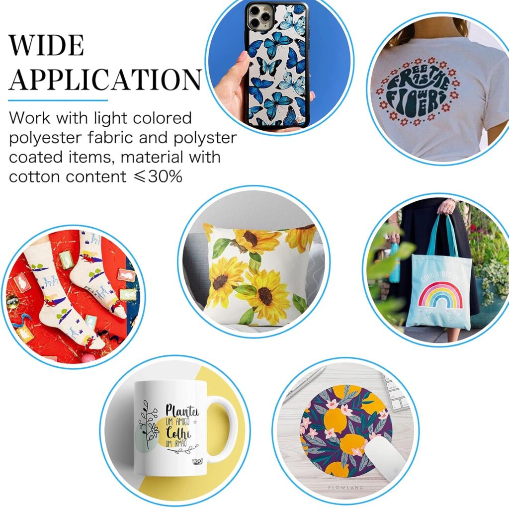 HTVRONT Sublimation Paper 8.5 x 11 inches - 150 Sheets Sublimation Paper Compatible with Inkjet Printer 120gsm