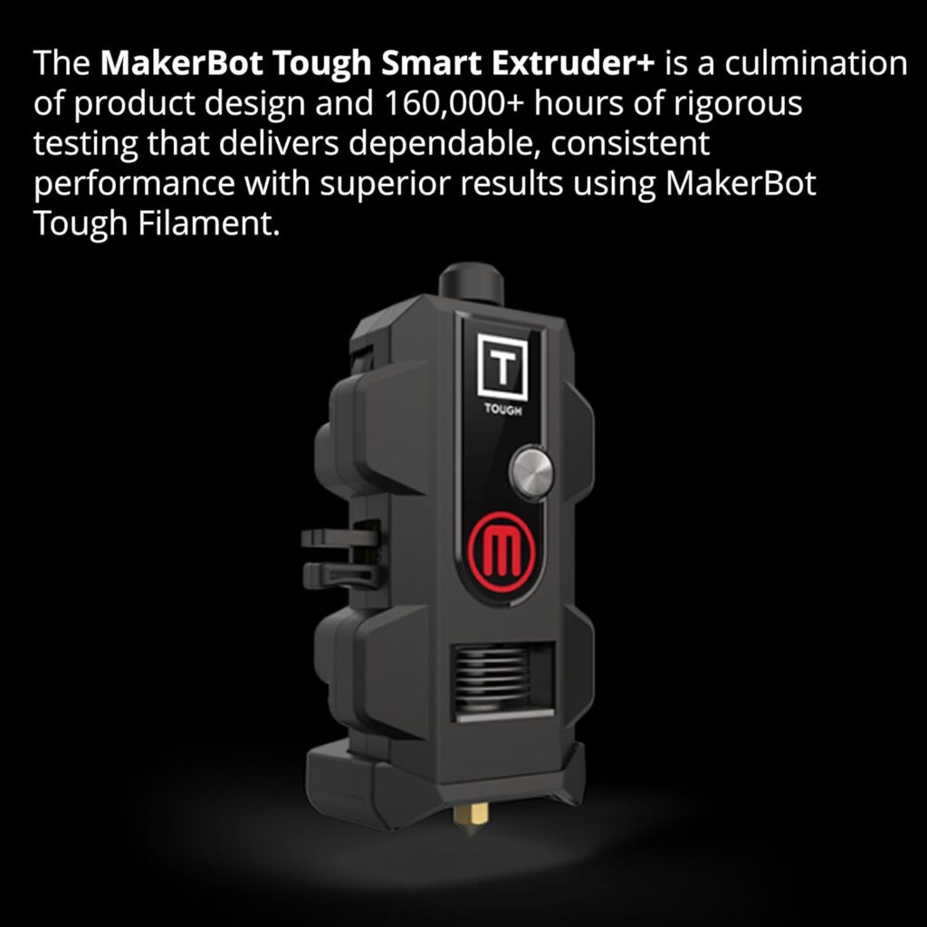 MakerBot MP08325 Tough Smart Extruder Plus for Replicator Plus Bundle with MP06997 3D Printing Filament Spool and PLA 3D Printing Filament Large Spool (3 Items)