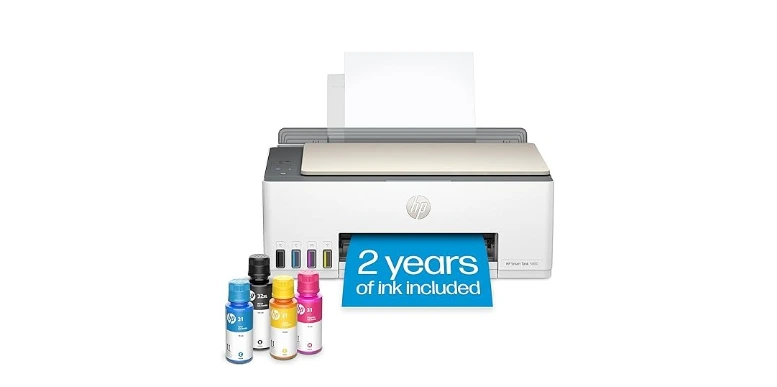 HP Smart Tank 5000 Wireless All-in-One Ink Tank Printer with up to 2 years of ink included, mobile print, scan, copy