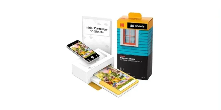 KODAK Dock Plus 4PASS Instant Photo Printer, 4x6 inches, 90 Sheets Bundle