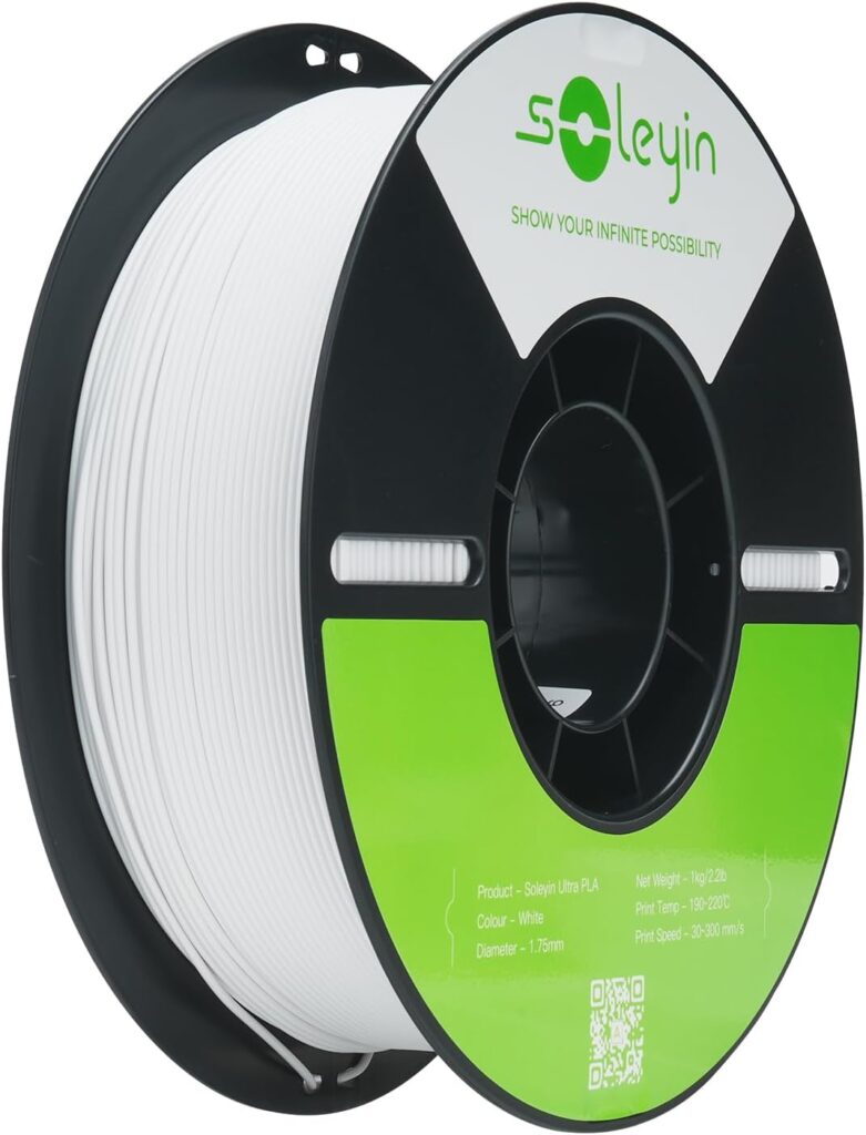 Cregrant3D Soleyin Filament 1.75mm Ultra PLA Filament for 3D Printing High Speed 30-300mm/s Accuracy +/- 0.02mm, (2.2lbs), Fit Most FDM 3D Printer, Soleyin by Creality Filament Black and White