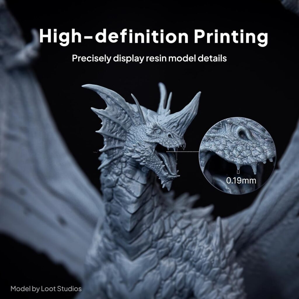 ELEGOO Saturn 4 Ultra 16K Resin 3D Printer with 10 16K Mono LCD and Flip-up Lid, Smart Tank Heating at 30 ｰC, 150mm/h High Speed Printing, Large Printing Size of 8.33x4.66x8.66 Inches