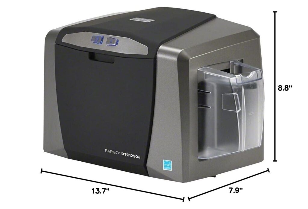Fargo DTC1250e Single Sided Desktop Dye Sublimation/Thermal Transfer Printer - Color - Tabletop - Card Print - USB