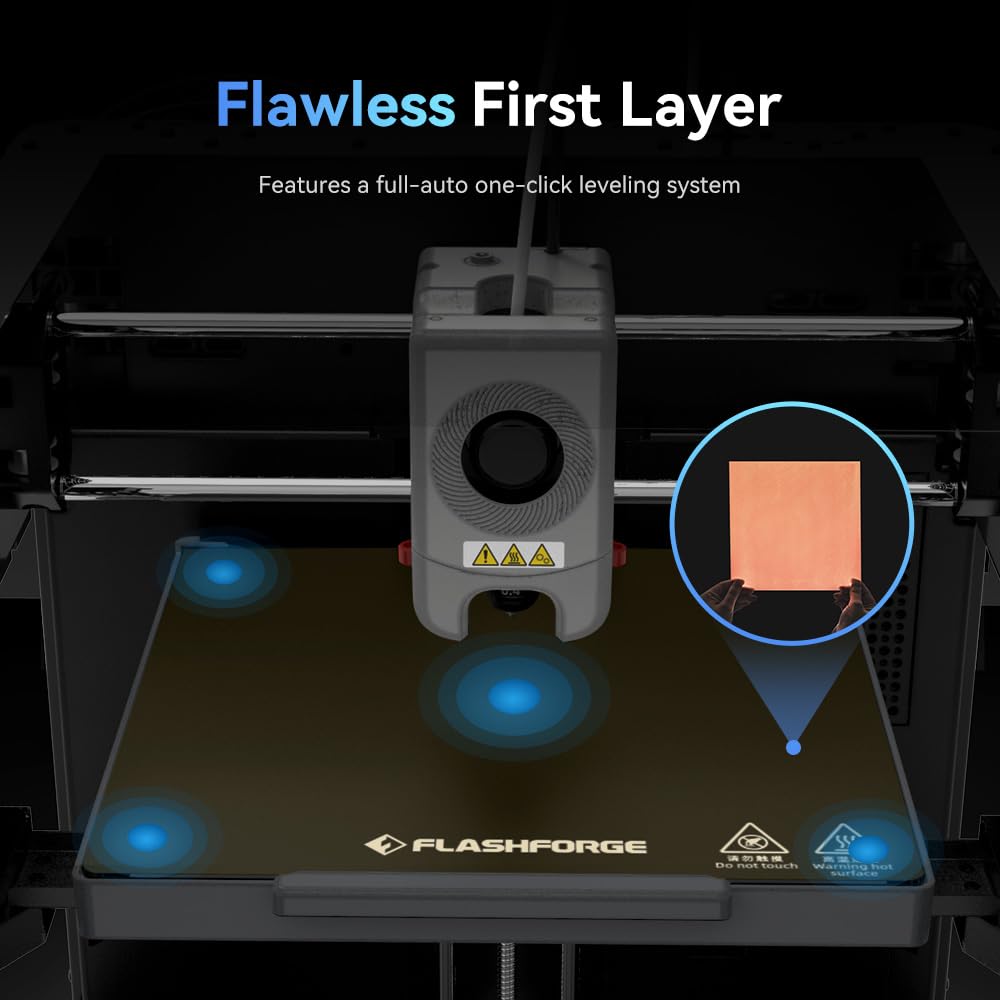 FLASHFORGE Adventurer 5M 3D Printer with Fully Auto Leveling System, Max 600mm/s High-Speed, 280℃ Quick-Detach Nozzle, CoreXY Structure for Superior Print Quality, Rookies  Experts Smart Choice