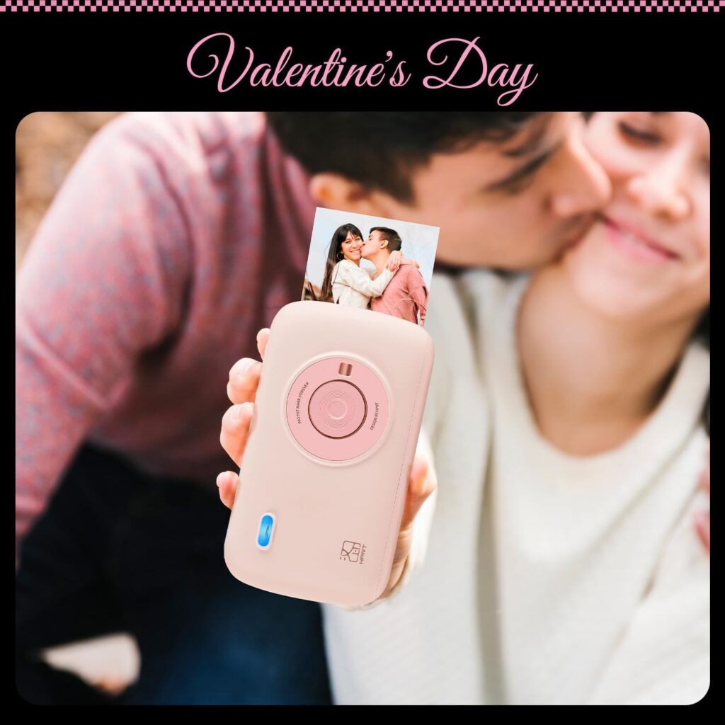 HPRT CP2100 Portable Photo Printer for iPhone  Android, 2 * 3 Instant Color Mini Printer, Bluetooth 5.0, Type-C Charging, Dye-Sublimation Tech, Initial 10 Sheets Included