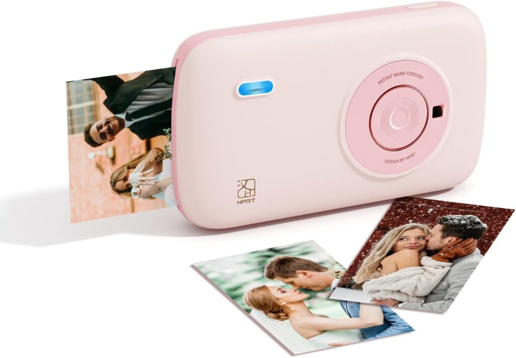 HPRT CP2100 Portable Photo Printer for iPhone  Android, 2 * 3 Instant Color Mini Printer, Bluetooth 5.0, Type-C Charging, Dye-Sublimation Tech, Initial 10 Sheets Included