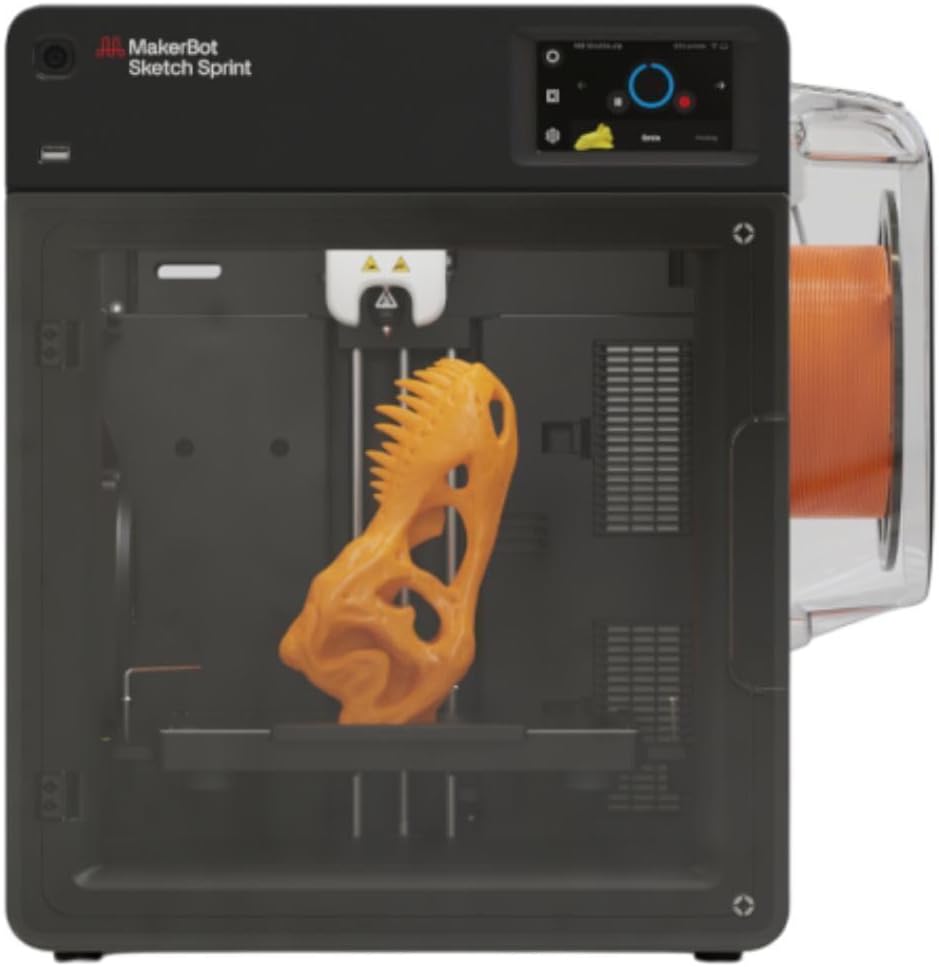 MakerBot Sketch Sprint 3D Printer with 250 mm Per Second Print Speed, Includes UltiMaker Digital Factory Cloud Cura Software and MakerBot Certification Program