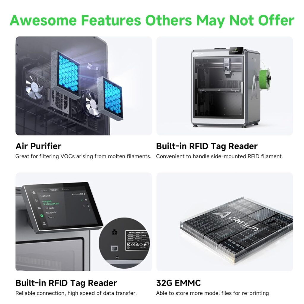 Official Creality K2 Plus Combo 3D Printers, Multicolor Printing Machine Up to 16 Colors, 600mm/s High-Speed Printing, Dual AI Camera for Monitoring, 350x350x350mm Build Volume Filament System